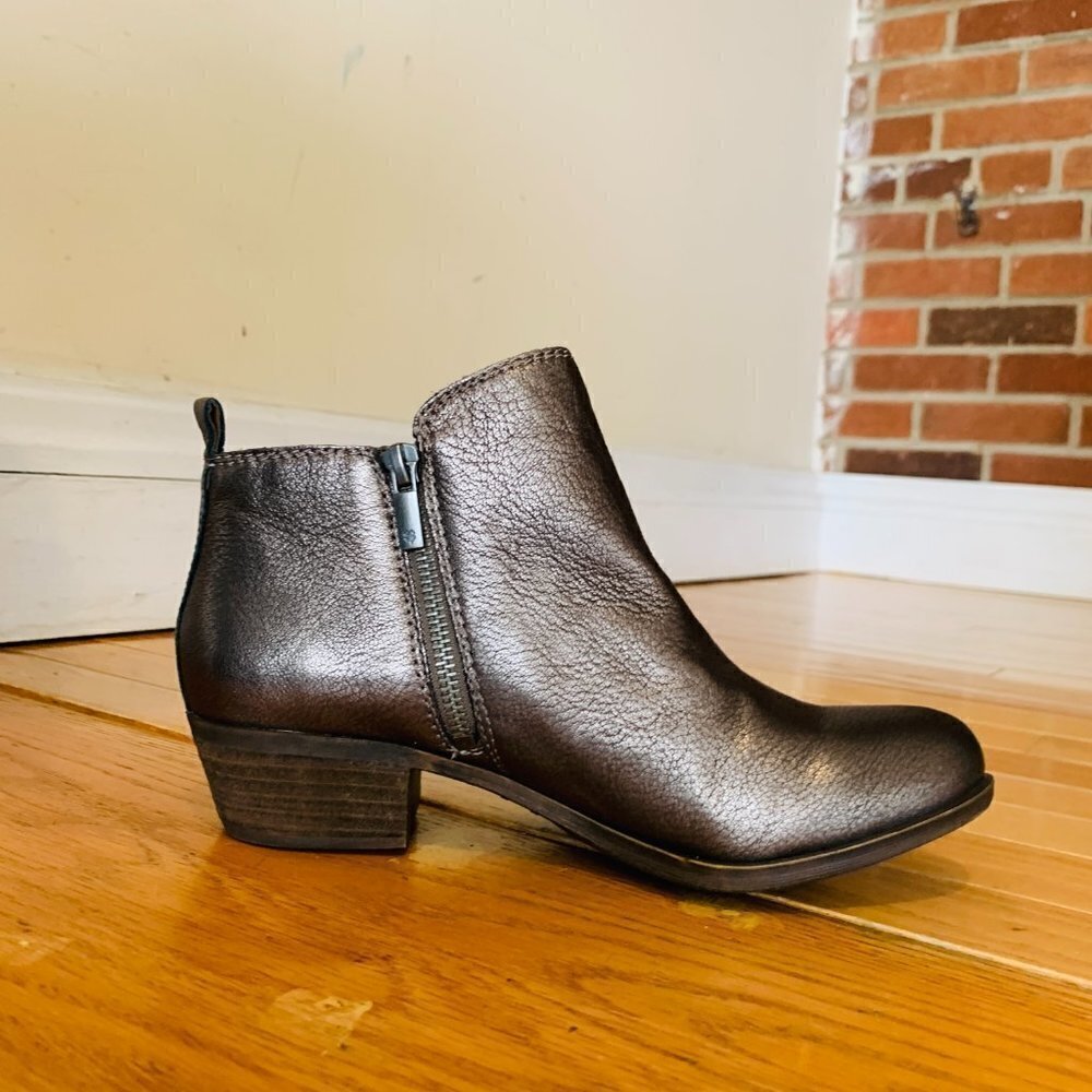 LUCKY BRAND SHOES BOOTS BOOTIES HEEL Size 7.5 37.5 M EXCELLENT - Picture 4 of 14